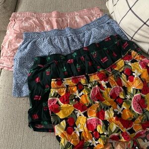 4 Pink Pajama Shorts